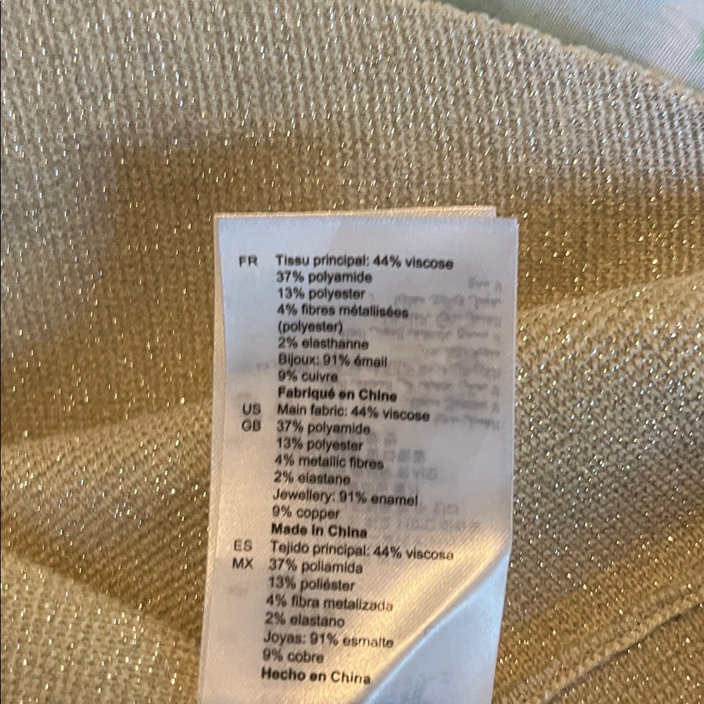 Sandro | Ariane Faux Pearl-Embellished Knitted Dress Gold Metallic Size 38/6 - Picture 13 of 15